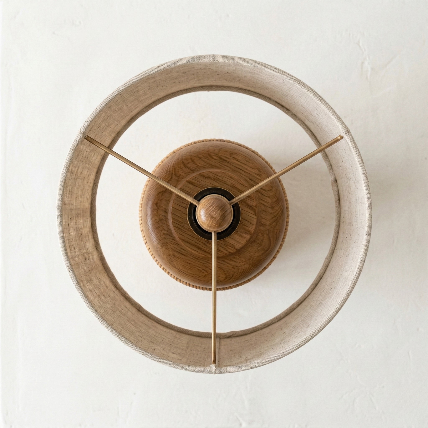 Vallora Natural Woven Rattan Table Lamp with Wood Accent & Fabric Shade