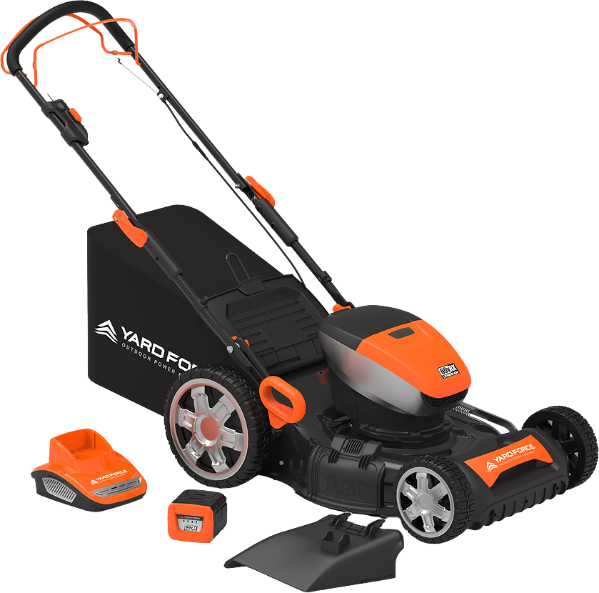 Yard Force YF60VRX Lawn Mower 21″ w/ Lithium-Ion Battery and Fast Charger 60V New